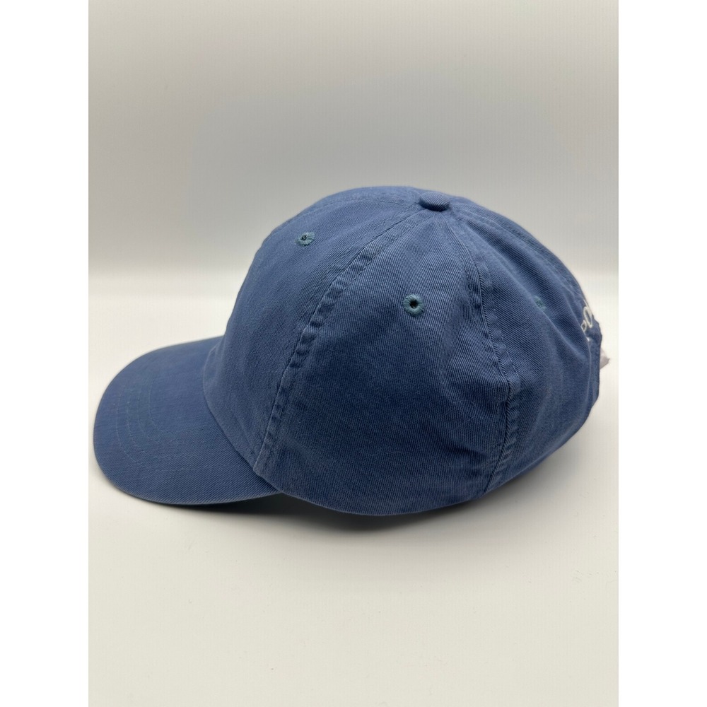 Vintage 90s Polo by Ralph Lauren Hat Made in USA Blue Chino Strapback Cap POLO - Picture 3 of 7